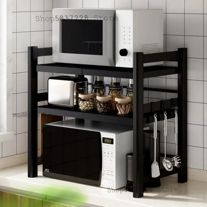 Кухонная стойка из нержавеющей стали выдвижная для микроволновой печи стеллаж