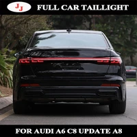 rear lamp led tail light for audi a6 c8 2019 2020 upgrade to a8 through taillights signal reversing parking lights cross lamp