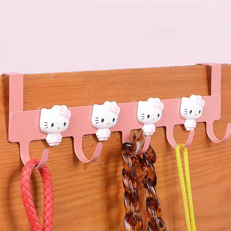 

Cute Cartoon Door Hook Rack Wall Hanging Free Punch Back Hanger Seamless Coat Rack Paste Shelf