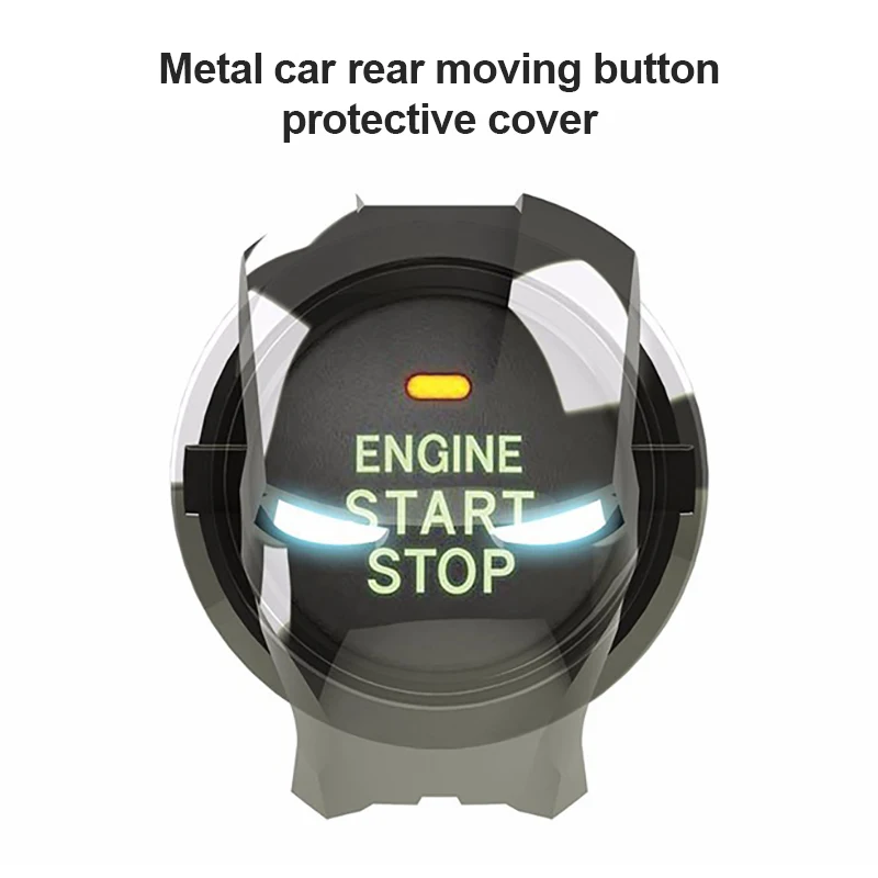 

Iron Man Car Accessories Auto Interior Decoration Start Button Start Part Engine Ignition Start Stop Button Protective Cover