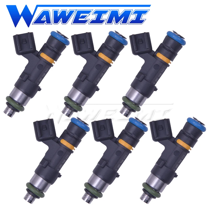 

WAWEIMI 6 Pieces OE 0280158117 1000cc Fuel Injector For Volkswagen Passat with 1.8T 20V Turbo Engine 1999-2005