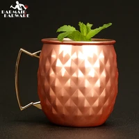 550ml moscow mule copper mugs metal mug cup stainless steel beer wine coffee cup glass drinkwares