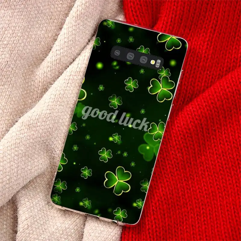 

Four Leaf Clover XingYu Grass Phone Case Transparent for Samsung A71 S9 10 20 HUAWEI p30 40 honor 10i 8x xiaomi note8 Pro 10t 11