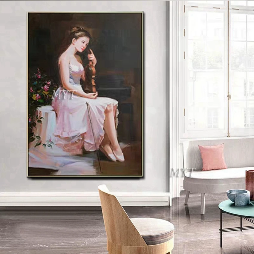 Красивые девушки танцуют фото стены искусства 100% ручная роспись маслом Женщины