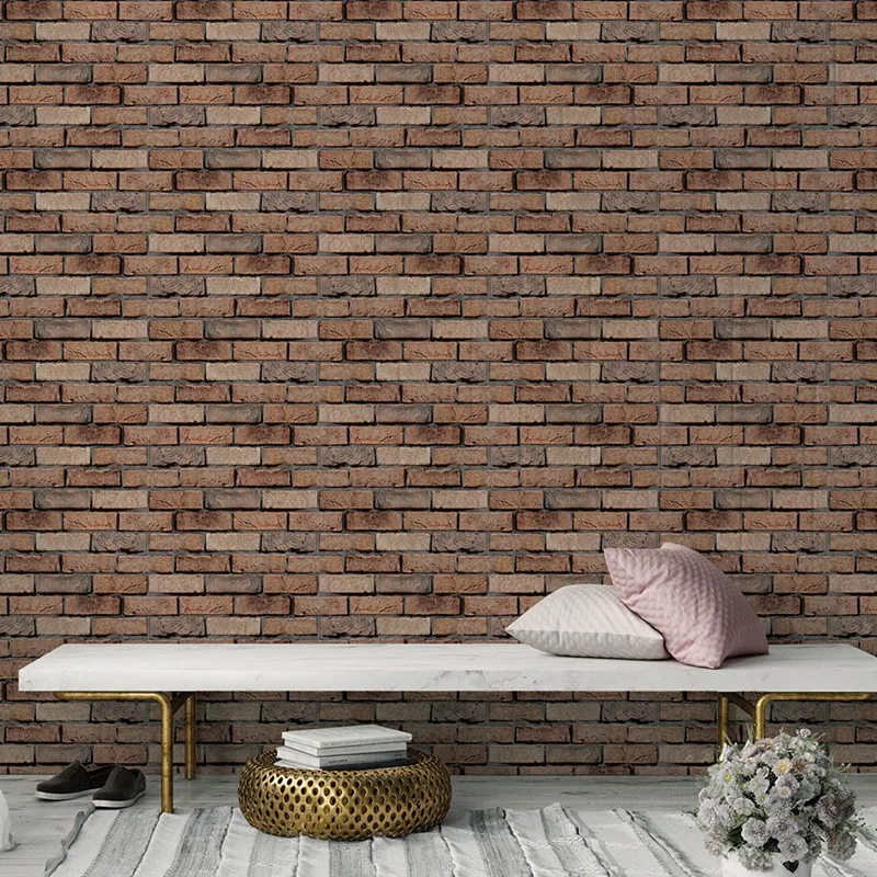 

Brick Wallpaper Peel and Stick Removable Wallpaper Textured Self Adhesive Wallpaper Vintage Faux 3D Brick Wallpaper