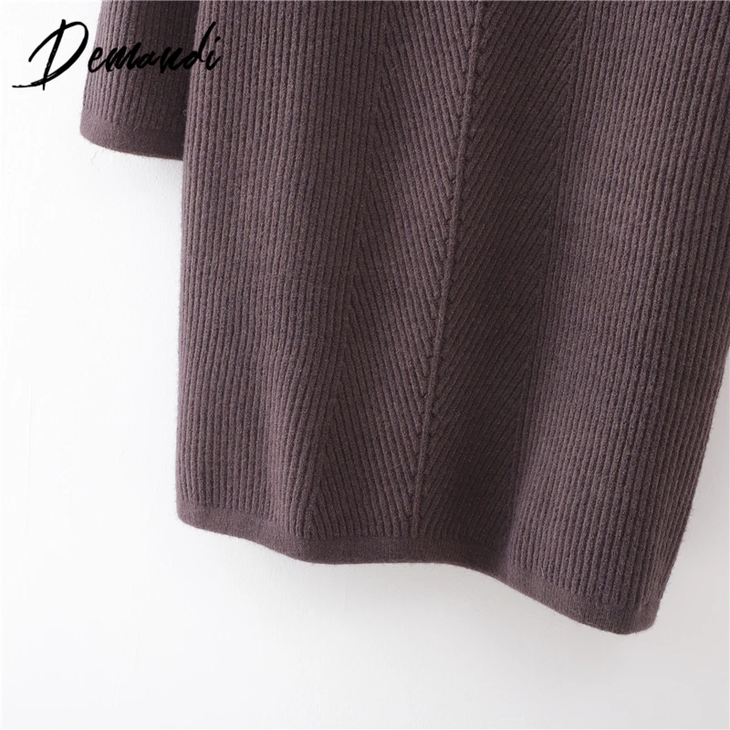 DEMANDI женский свитер пуловер с высоким воротником осень и зима 2019 Новая мода Досуг