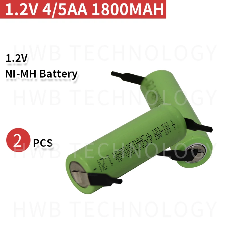 2 шт./лот KX Оригинальный Новый 1 в 4/5AA 1800 мАч Ni Mh 4/5 AA перезаряжаемая батарея с