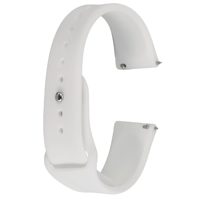 White 20 мм замена силиконовый ремешок для часов для samsung Шестерни S4 huawei часы 2 Xiaomi Huami Amazfit Bip A1608 Смарт ремешок для наручных часов - Цвет: White