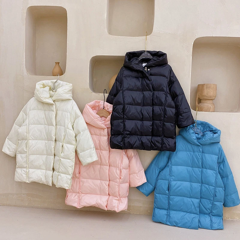 Пуховик детский легкий однотонный с капюшоном на осень/зиму 27 лет | Детская