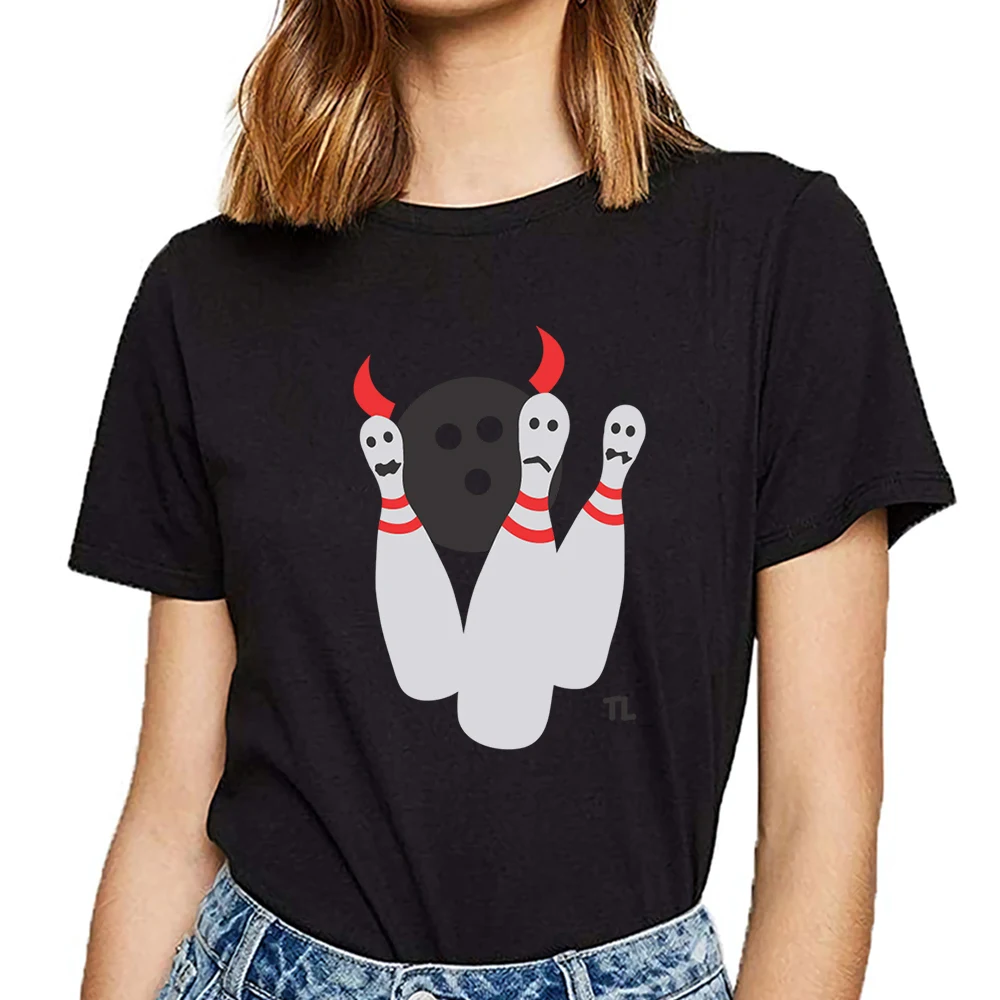 Женская Винтажная Футболка Для Боулинга В Стиле Хип хоп|Футболки| |