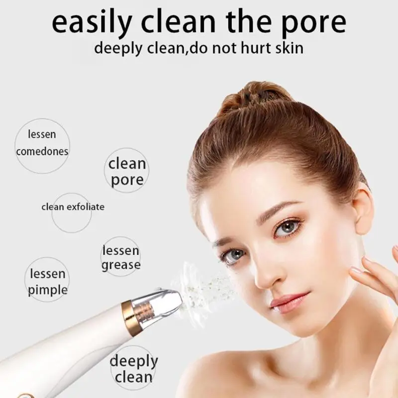Electric Facial Pore Blackhead Vacuum Suction Remove Machine Dead Skin Professional Care Beauty Clean Tool | Красота и здоровье