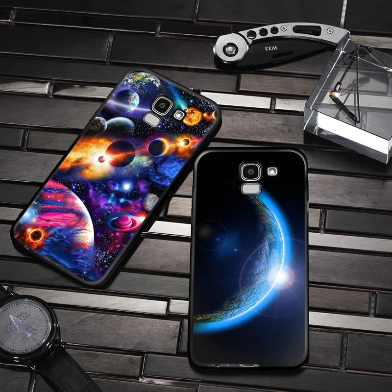 Чехол для телефона с фантазийной Вселенной звездами Eclipse Moom Samsung Galaxy J2 J3 J4 Core J5 J6 J7