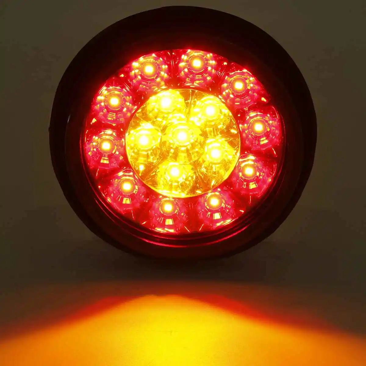 Автомобильный Круглый светодиодный красный задний фонарь IP67 Водонепроницаемый