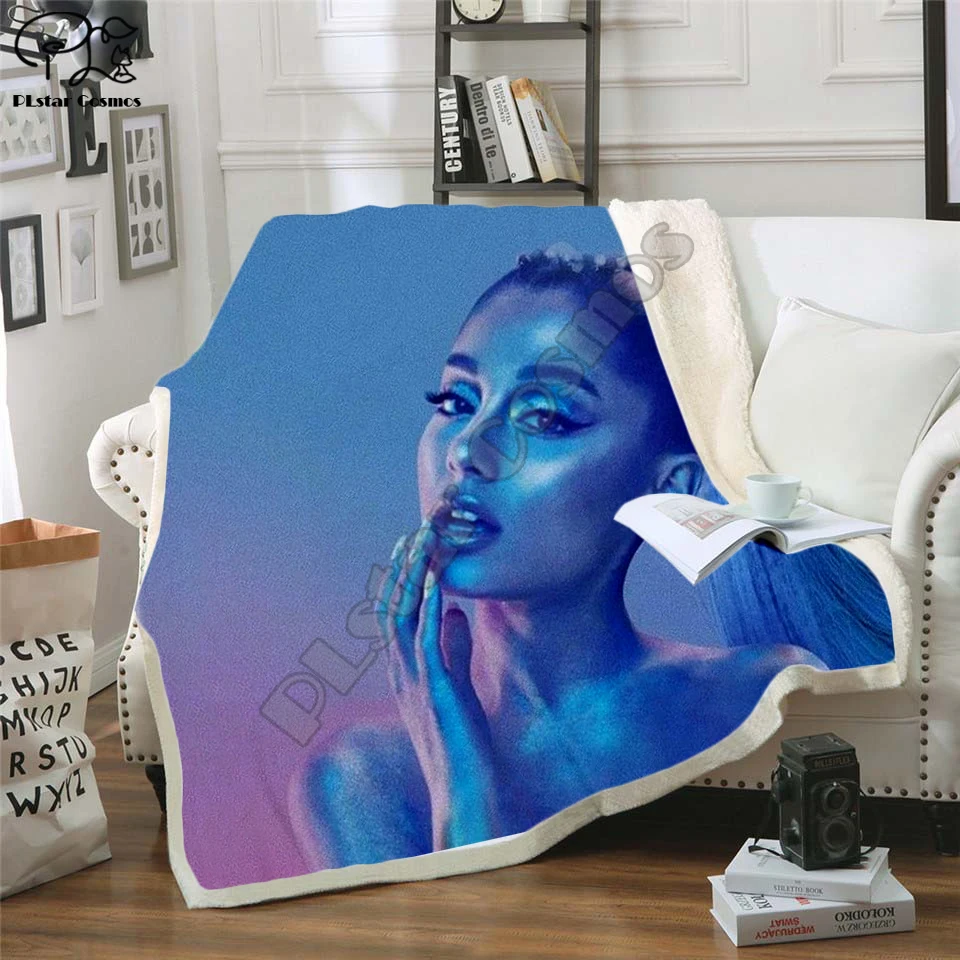 Роскошное Флисовое одеяло Ariana плюшевое 3d с принтом для взрослых дивана шерпа