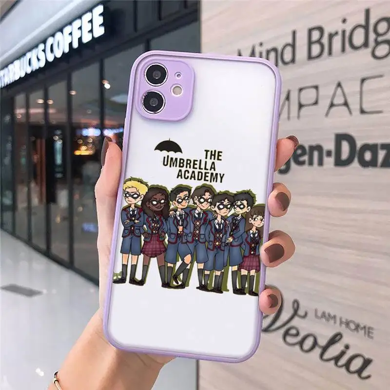 

Umbrella Academy design hello goodbye Phone Case Matte Transparent for iPhone 7 8 11 12 s mini pro X XS XR MAX Plus cover funda