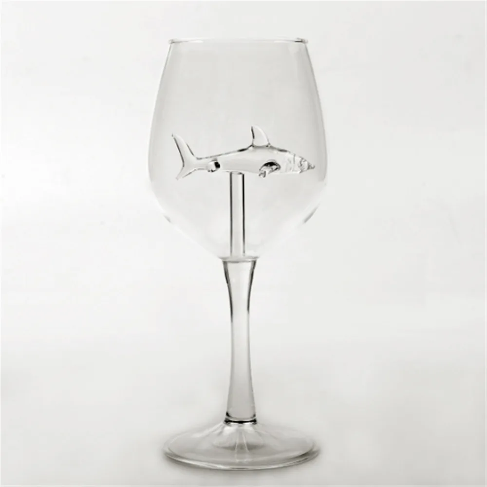 Креативный бокал стеклянная кружка бокалы для вина в виде акулы виски