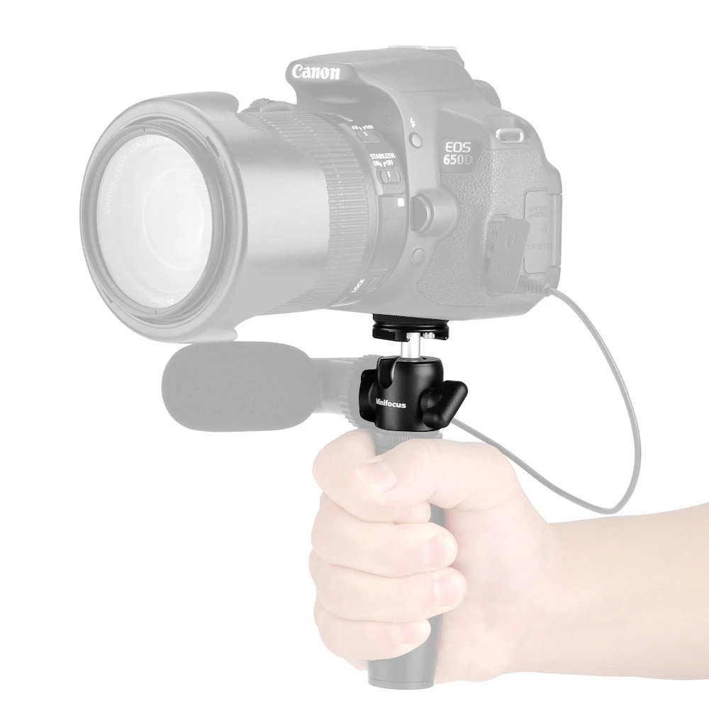 Штатив для камеры мини шаровая Головка адаптер с холодным башмаком микрофон