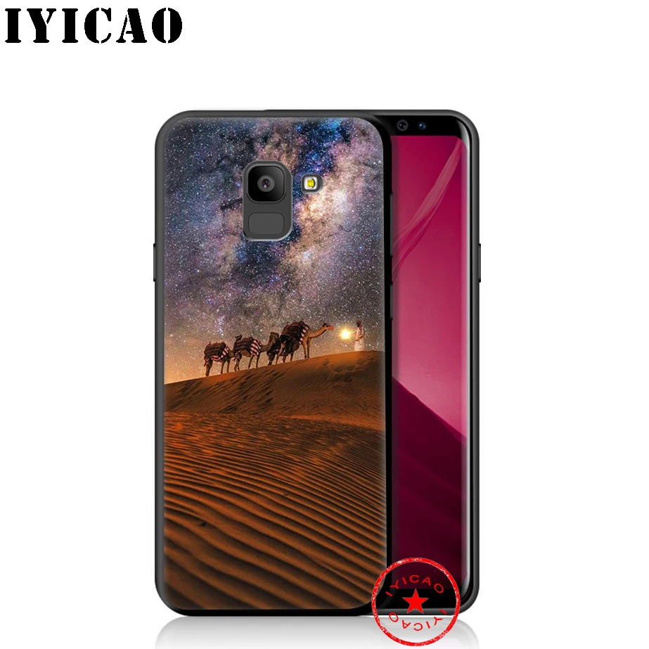 IYICAO пустыни звездного неба мягкий чехол для телефона samsung Galaxy A9 A8 A7 J6 A6 плюс 2018 A5 A3