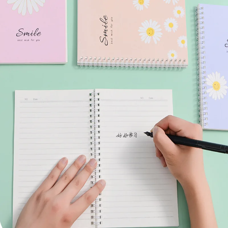 Блокнот А5 Kawaii Daisy Sprial 40 листов журнал ежедневник блокнот на катушке офисные и