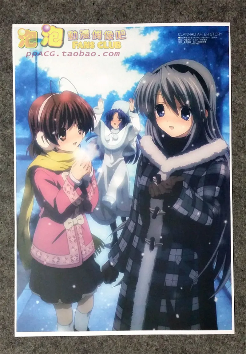 8 шт./компл. постер CLANNAD аниме Furukawa Nagisa Fujibayashi Kyou Ryou настенные фотографии наклейки