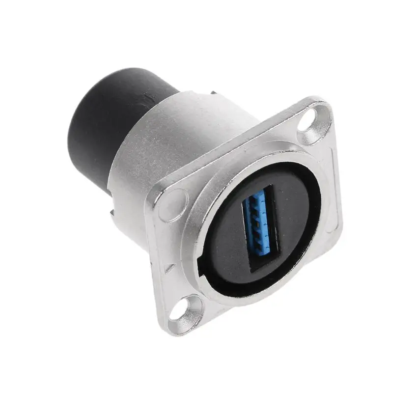 

USB 3.0 Socket Metal D type Female to Female Connector Panel Mounting Holder Adapter Support