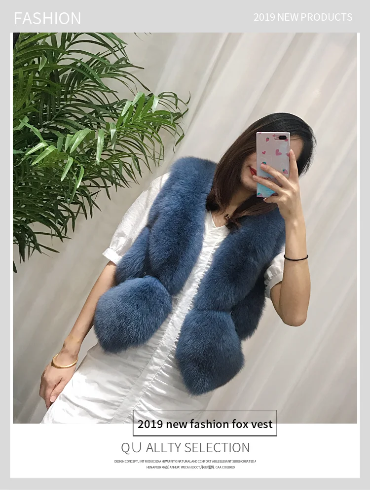 ZDFURS* из натурального меха лисы жилет короткий без рукавов Vestwoman зимние теплые натуральный меховой жилет натуральным лисьим мехом Меховая куртка лисий мех пальто