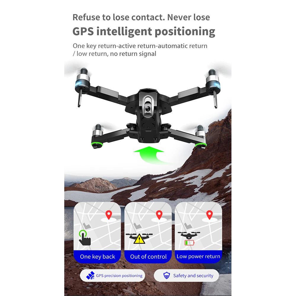 Дрон M8 SYSTECH Wi Fi Радиоуправляемый fpv 4k gps hd камера с широкоугольным диапазоном 110