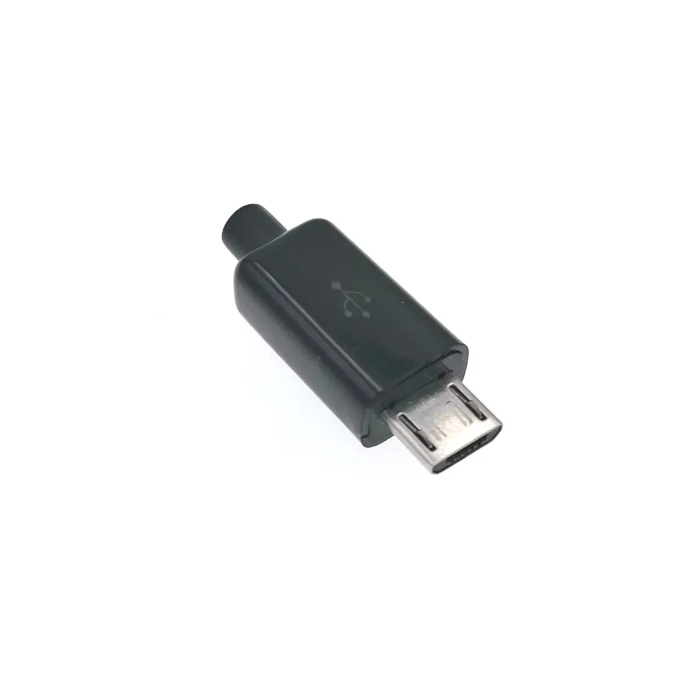 10 шт. DIY Micro usb Тип B Мужской 5pin четыре части сборки разъем розетка