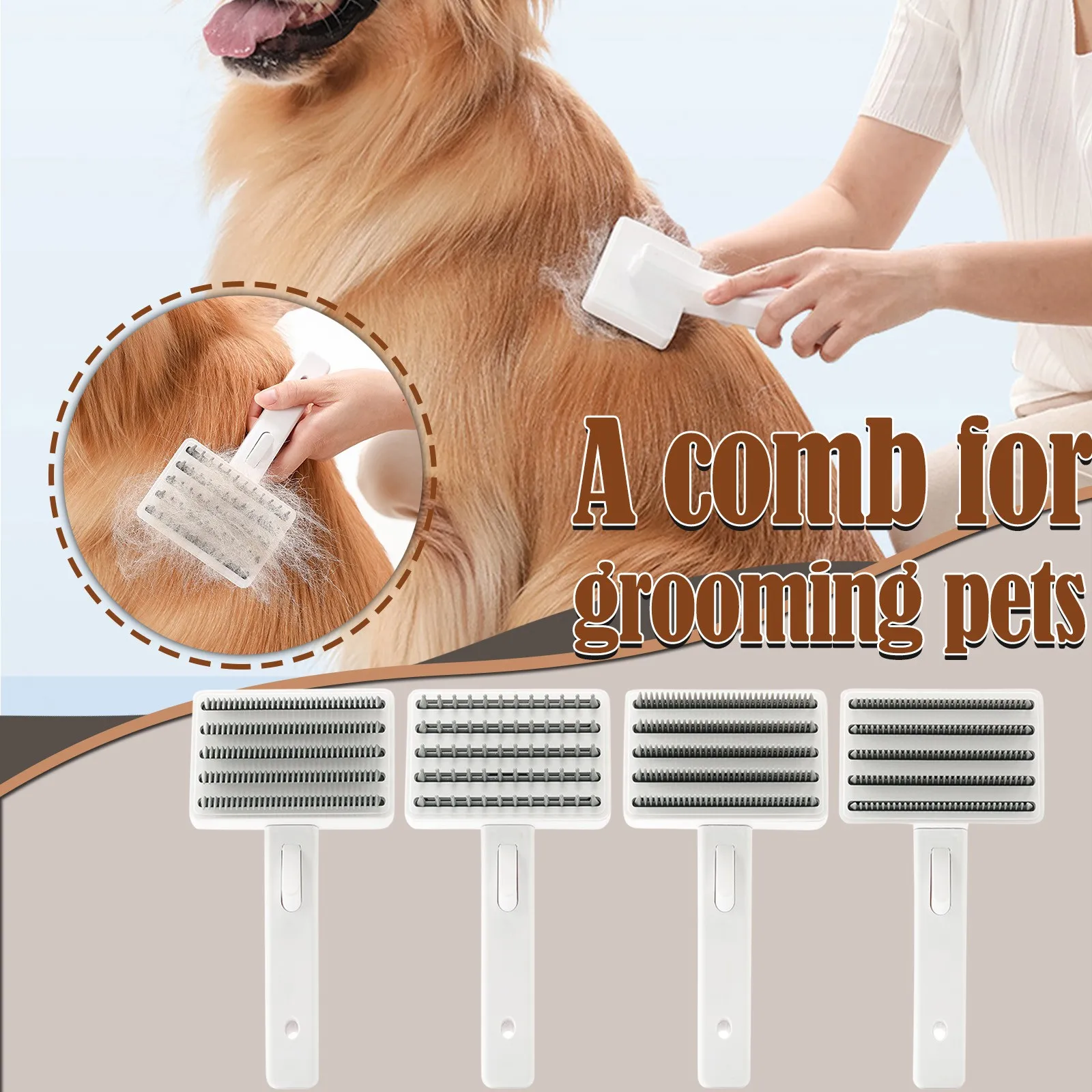 

new Dogs Hair Remover Brush Pet Cat Grooming Brush Wood Puppy Big Dog Combs Pet Flea Comb Quality Dog Shedding Comb Cat Supplies
