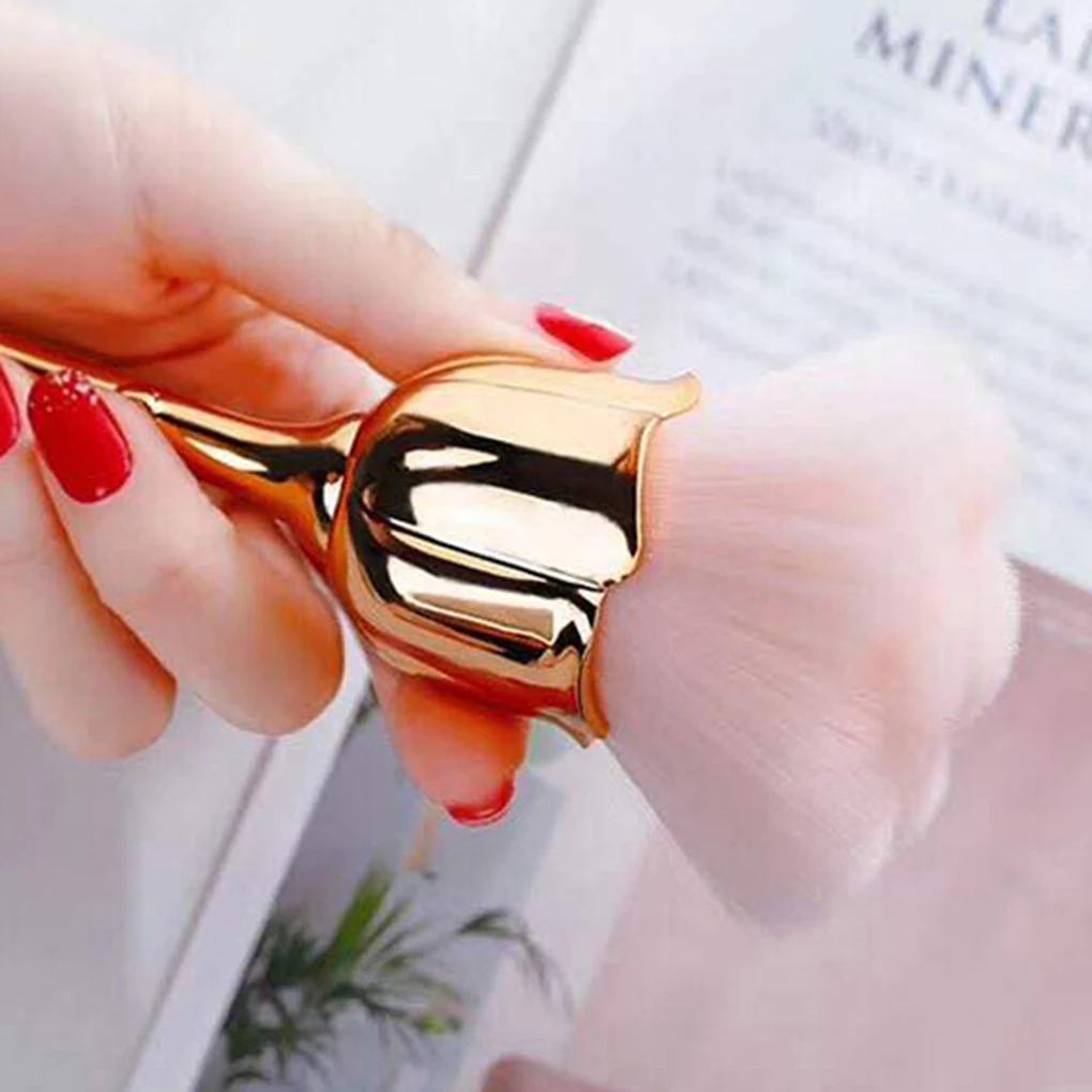 

New Nail Art Dust Brush For Manicure Rose Head Brush Blush Powder Brushes Fashion Gel Nail Accessories Nail Tools