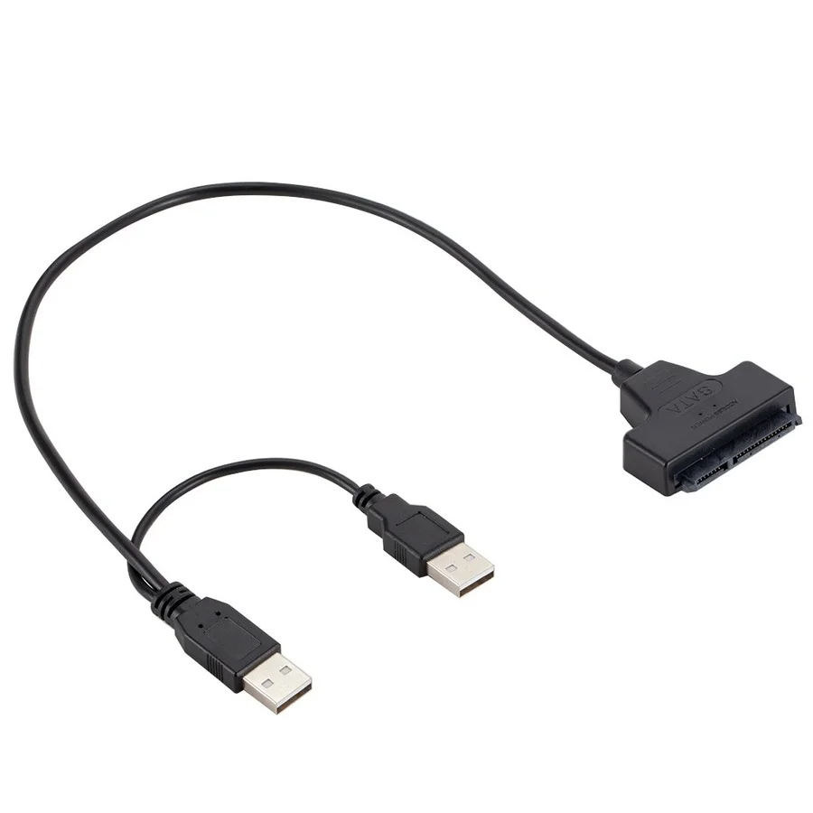 SATA к USB 2 0 кабель для 5 дюймового внешнего жесткого диска SSD 22-контактный адаптер Sata