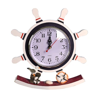 Деревянный руль в средиземноморском стиле вращающийся колокольчик украшения