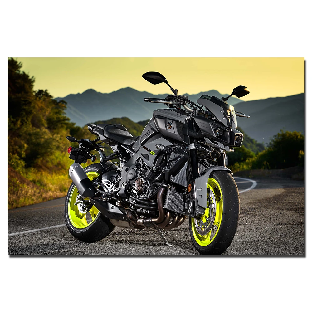 Yamaha FZ 10 супер мотоцикл настенные художественные постеры холст ткань принт для