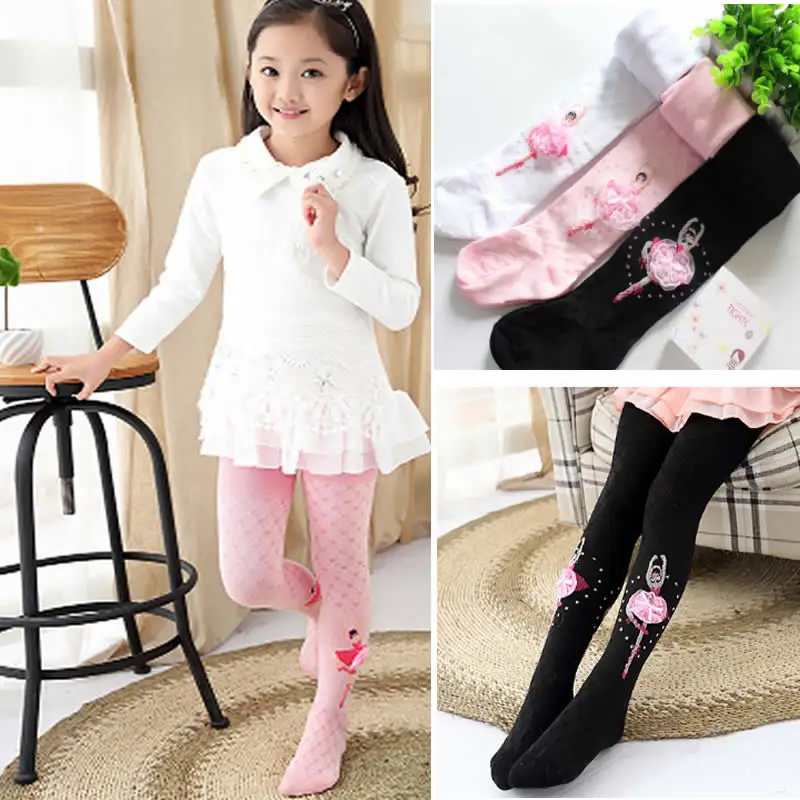 Весенне осенние леггинсы для девочек колготки вязаные хлопковые детские