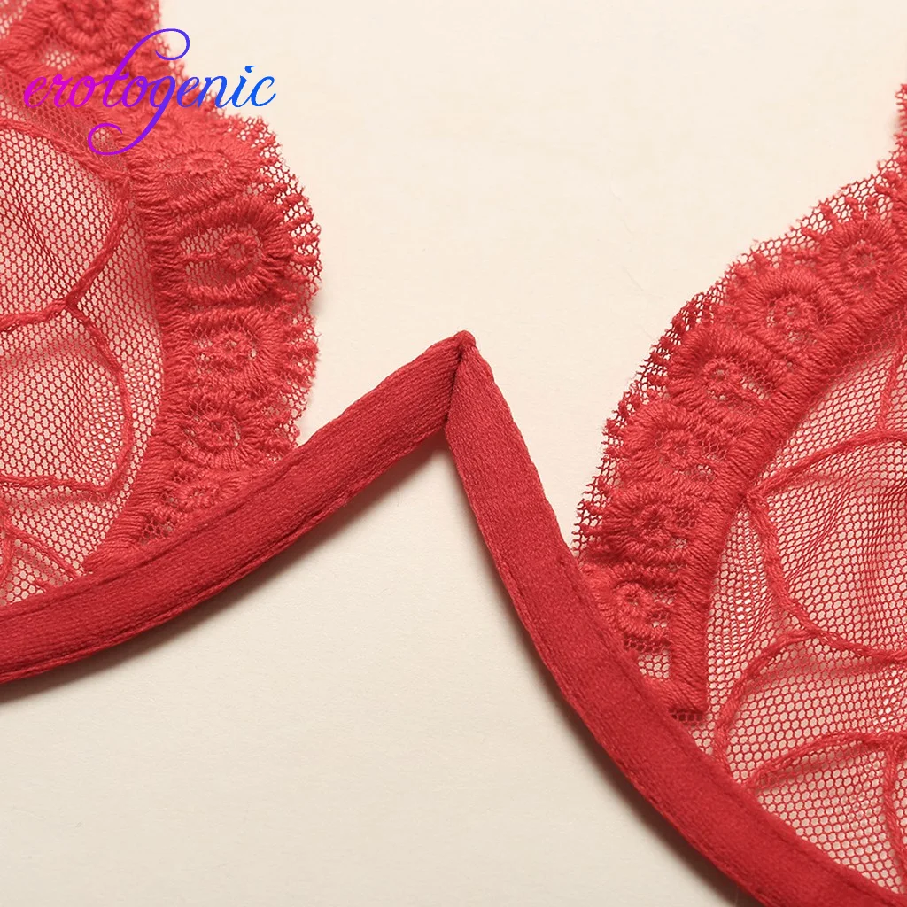 Комплект нижнего белья эротическое Новое Женское цветочное кружевное нижнее
