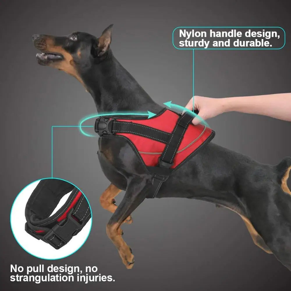 Прочная Светоотражающая повязка для собак регулируемая больших походная