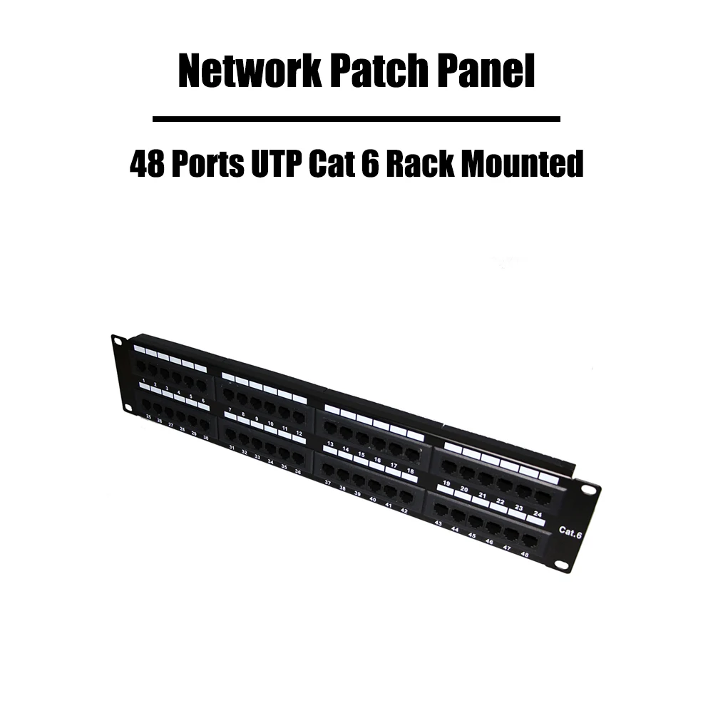 Патч-панель 48 порты UTP Cat 5e/Cat 6 сетевая RJ45 Fluke 19 дюймов | Компьютеры и офис