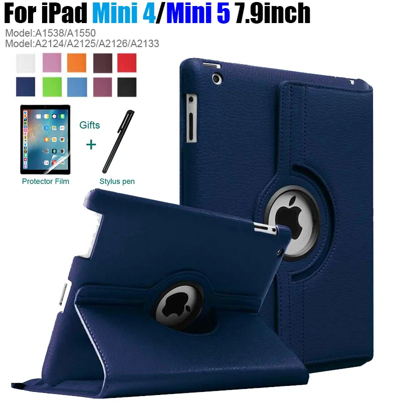 Для Apple iPad mini 4 Mini5 7 9 дюймов чехол для планшета 360 Вращающийся Кронштейн Подставка