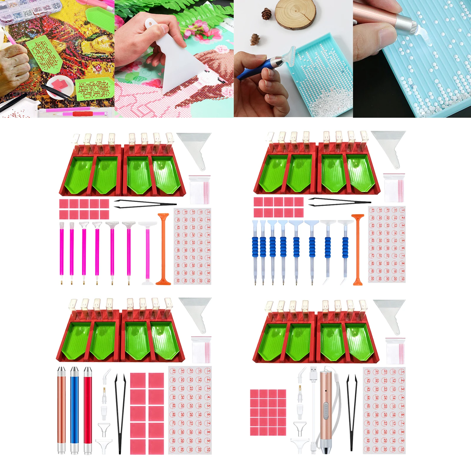 

DIY Diamond Painting Tool Accessories Cross Stitch Tool Set for Adults Kids Beginners Embroidery Sewing Art Crafts Tool