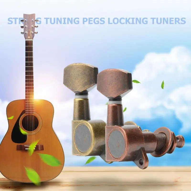 6 шт Медь акустической гитары Колки Винтаж Стиль тюнеры подающий воздух в головку