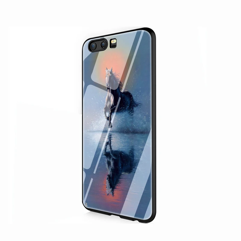 G3 EWAU животное лошадь чехол из закаленного стекла для телефона для huawei P10 P20 P30 Lite Pro P Smart - Цвет: G3