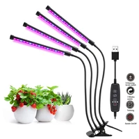 led plant supplement light full spectrum plant growth light usb 5v dimmable and timeable plant light
