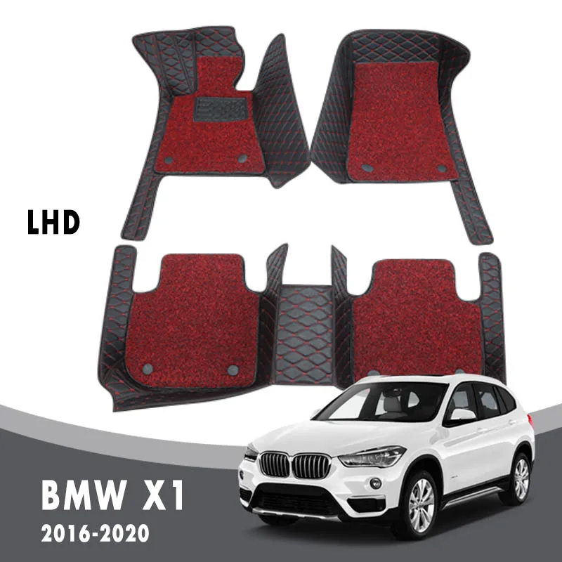 Роскошные двухслойные автомобильные коврики для BMW X1 2020 2019 2018 2017 2016 на заказ Авто