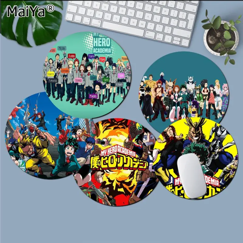 

MaiYa High Quality My Hero Academia round Mouse pad PC Computer mat Anti-Slip Laptop PC Mice Pad Mat gaming Mousepad