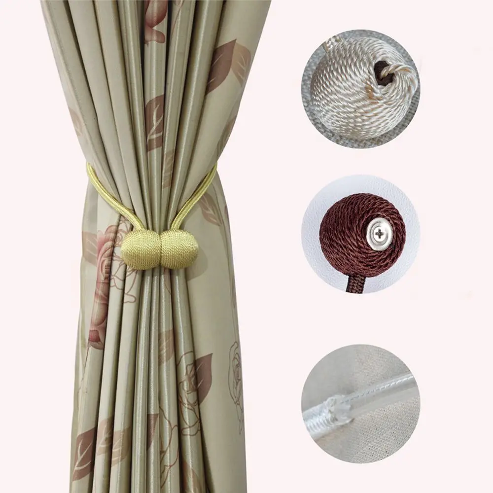 Магнитный Крючок для занавески Tiebacks занавес зажим Магнит пряжка Holdback ремень шар