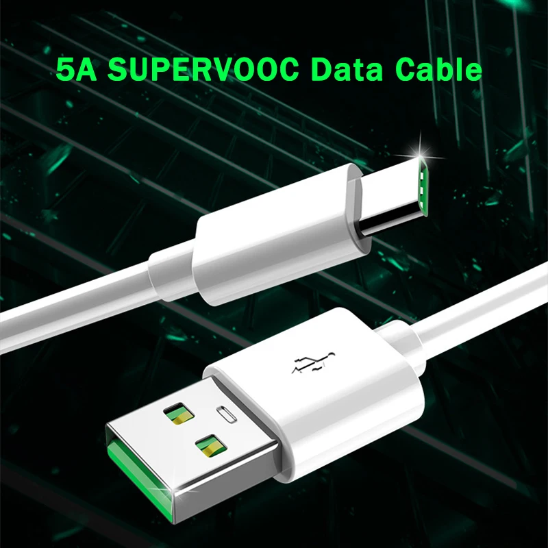 5A SUPERVOOC кабель быстрой зарядки Type C для OPPO Find X2 Pro Reno 3 Ace 2 X20 X50 R17 R9S K5 Realme X Q QC3.0XIAOMI