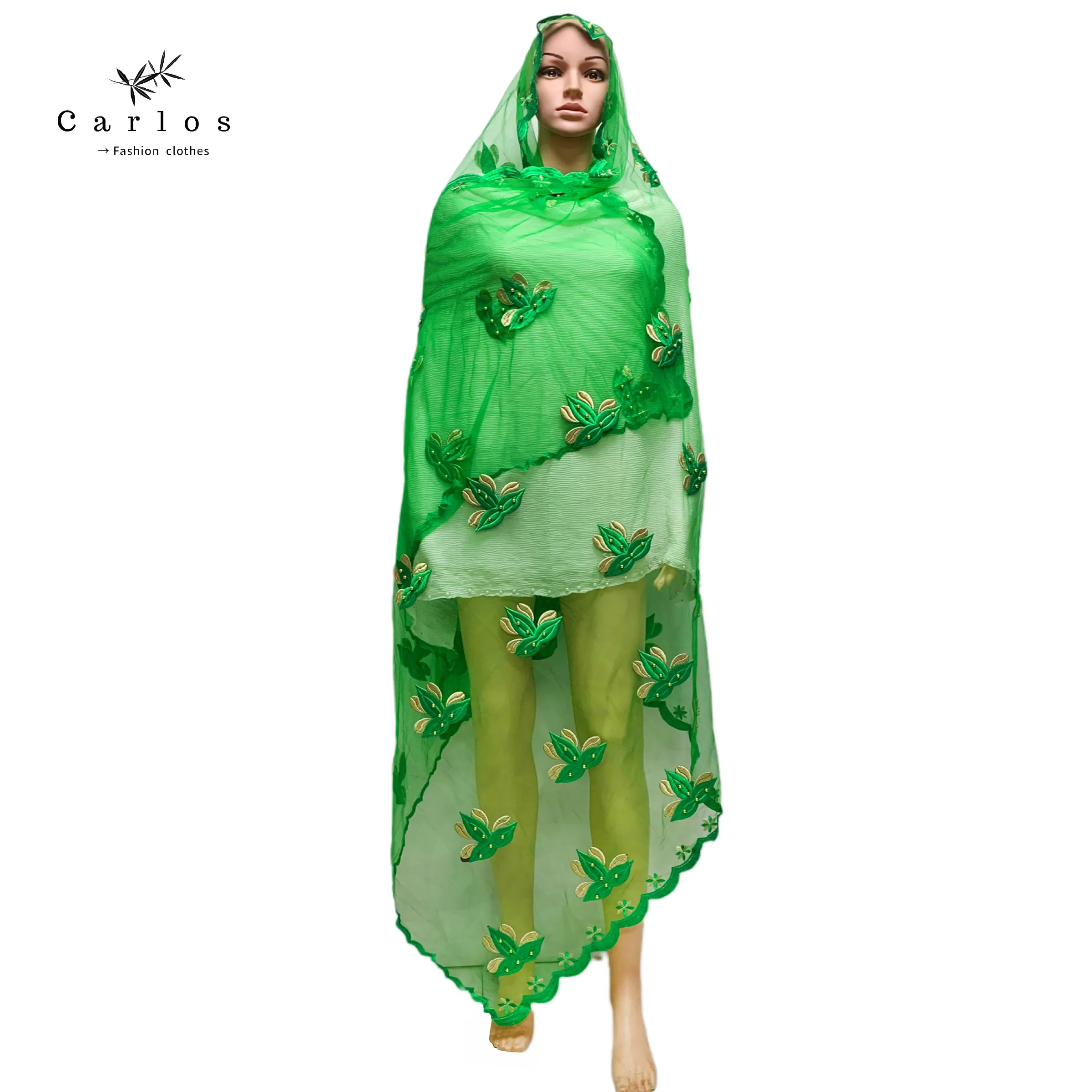 Женский хиджаб в африканском стиле новый материал стереоскопическая вышивка