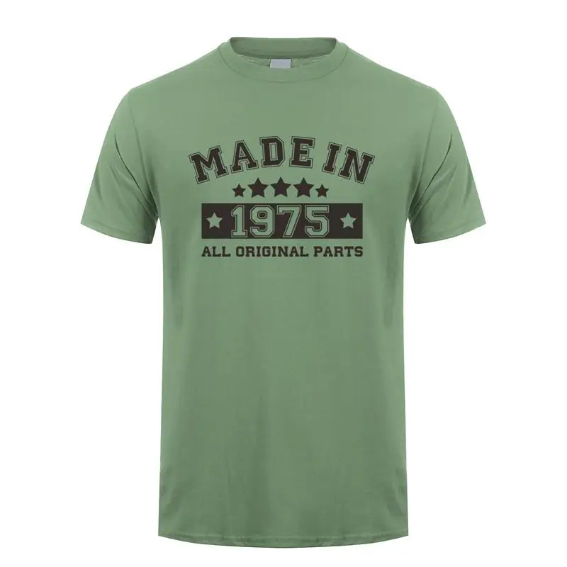 

Made In 1975 Men T Shirt Summer Cotton Short Sleeve Birthday Gift Tshirt Tops Funny Man T-shirts JL-126