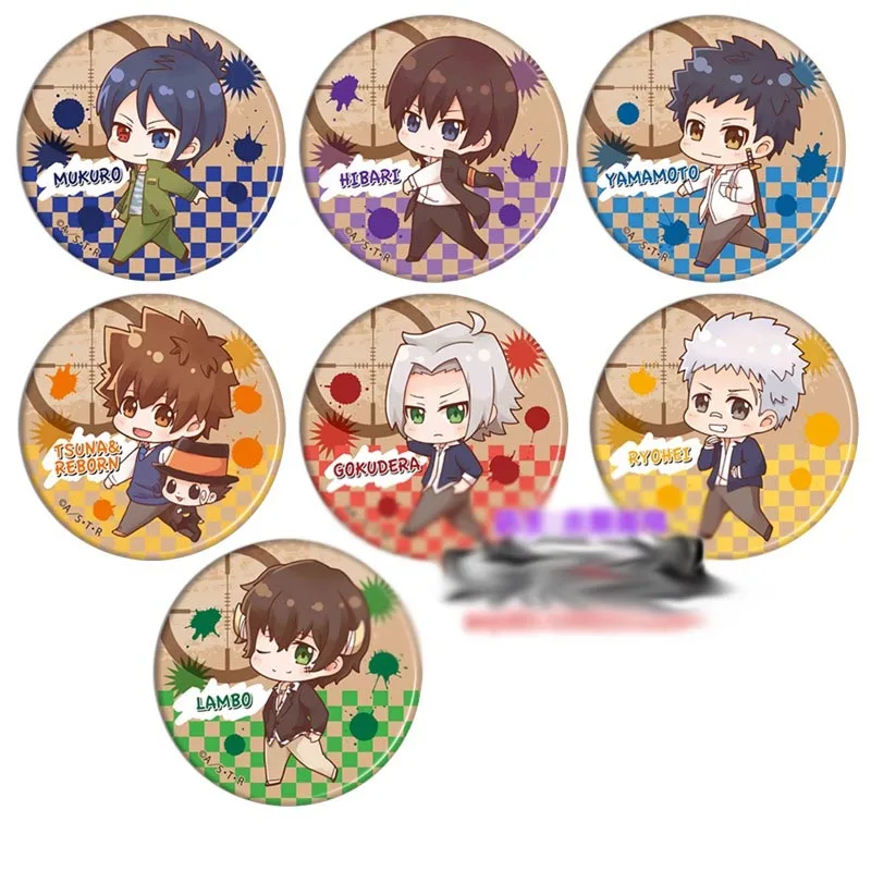 7 шт. заколки для рюкзаков и сумок с героями мультфильмов аниме kateario Hitman коллекция