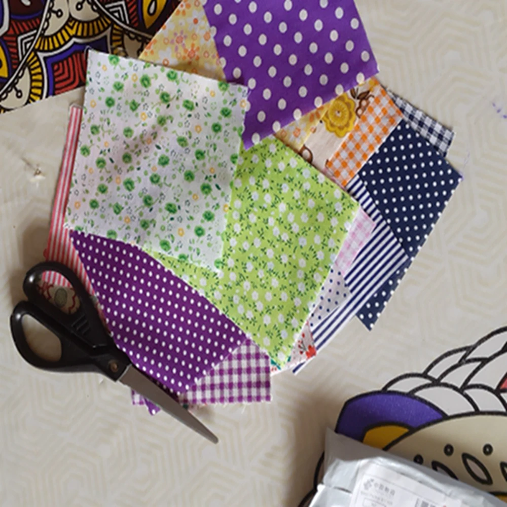 Booksew 30/50 Шт/Лот 10x10см Случайно Цветочные Наборы Без Повторений Ткань из хлопка для пэчворка 100% Хлопковая Ткань Тонкая.